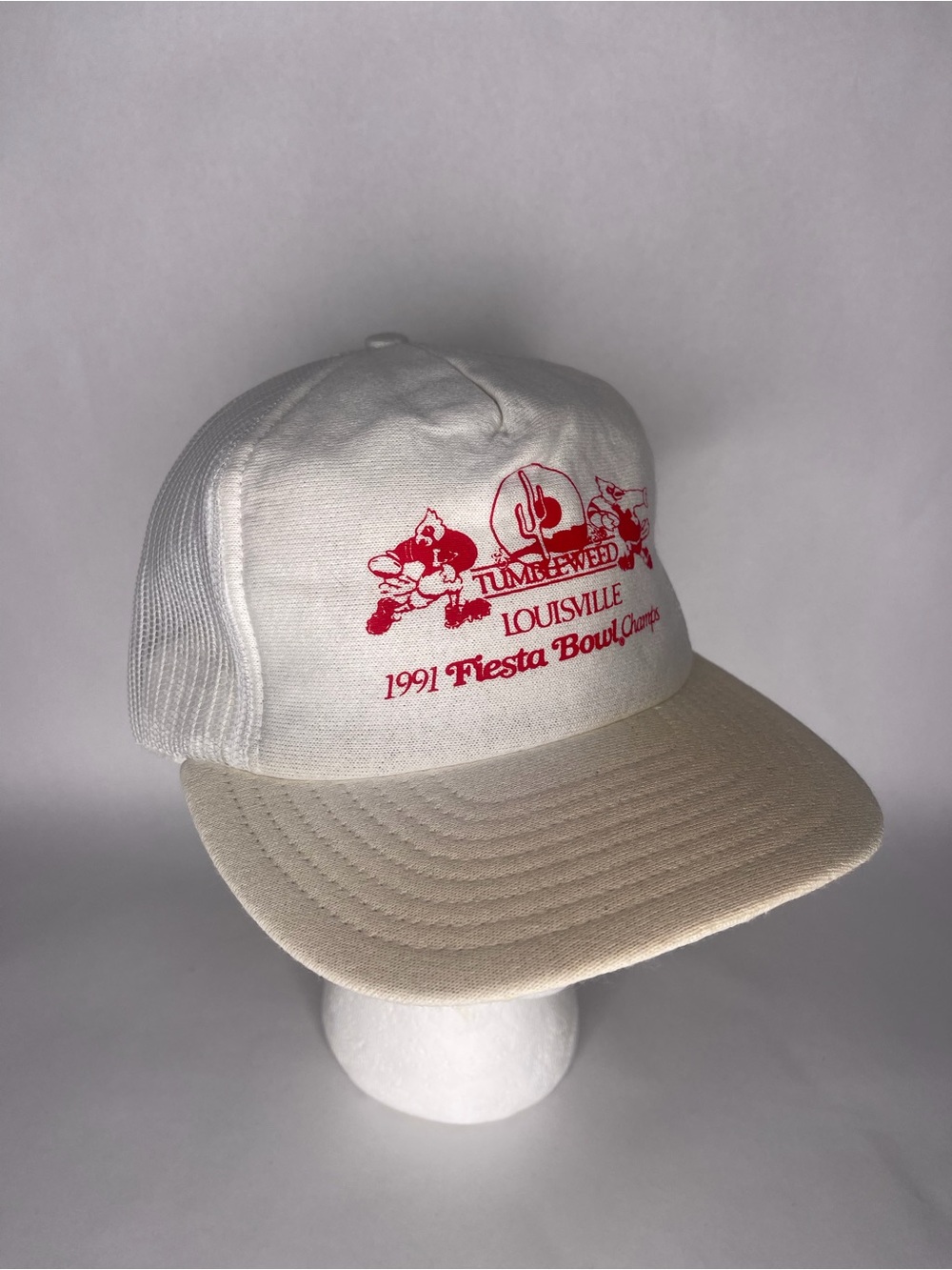 Vintage 1991 Fiesta Bowl Louisville Tumbleweed Mesh Snapback Hat cap Cardinals